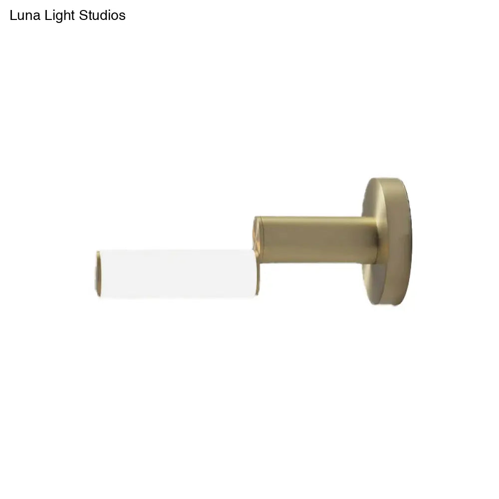 DecorBites™ Postmodern LED Wall Sconce Light with Gold Metal Frame and Pipe Acrylic Shade for Bedroom