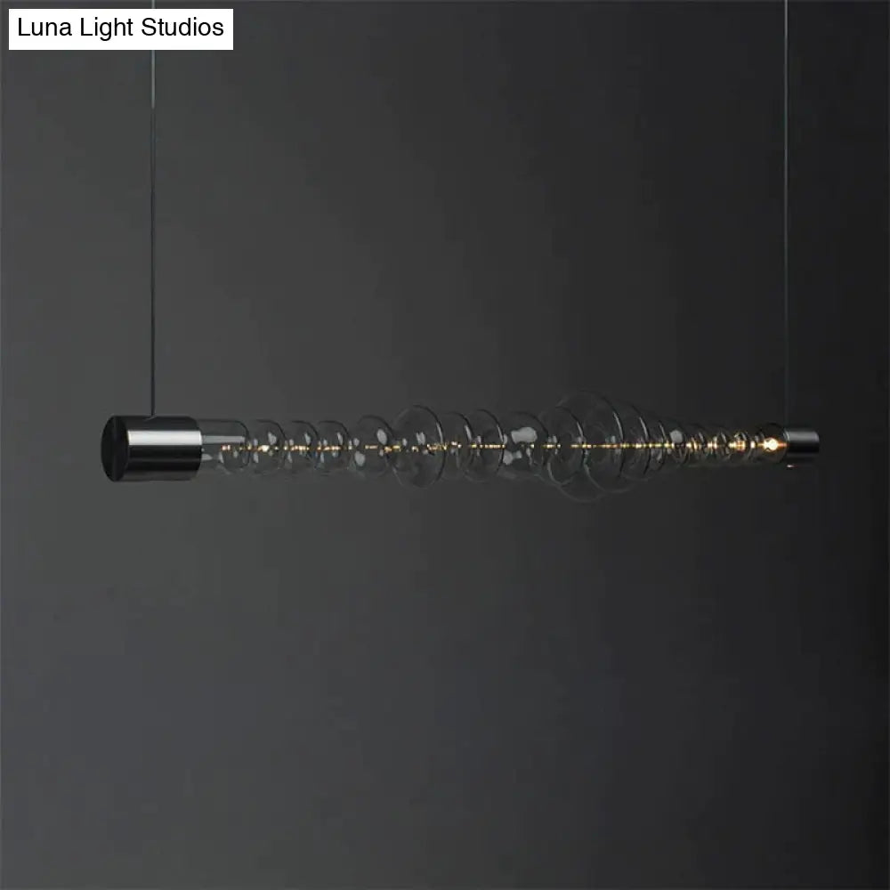 DecorBites™ Postmodern Lights Luxury Restaurant LED Lamp Nordic Minimalist Designer Study Cafe Bar Island Creative Art Long Glass Chandelier