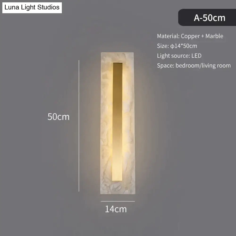 DecorBites™ Postmodern Luxury Copper Marble Wall Lamp in Gold shade For Living Room Restaurant Bedroom Indoor Wall Lamp