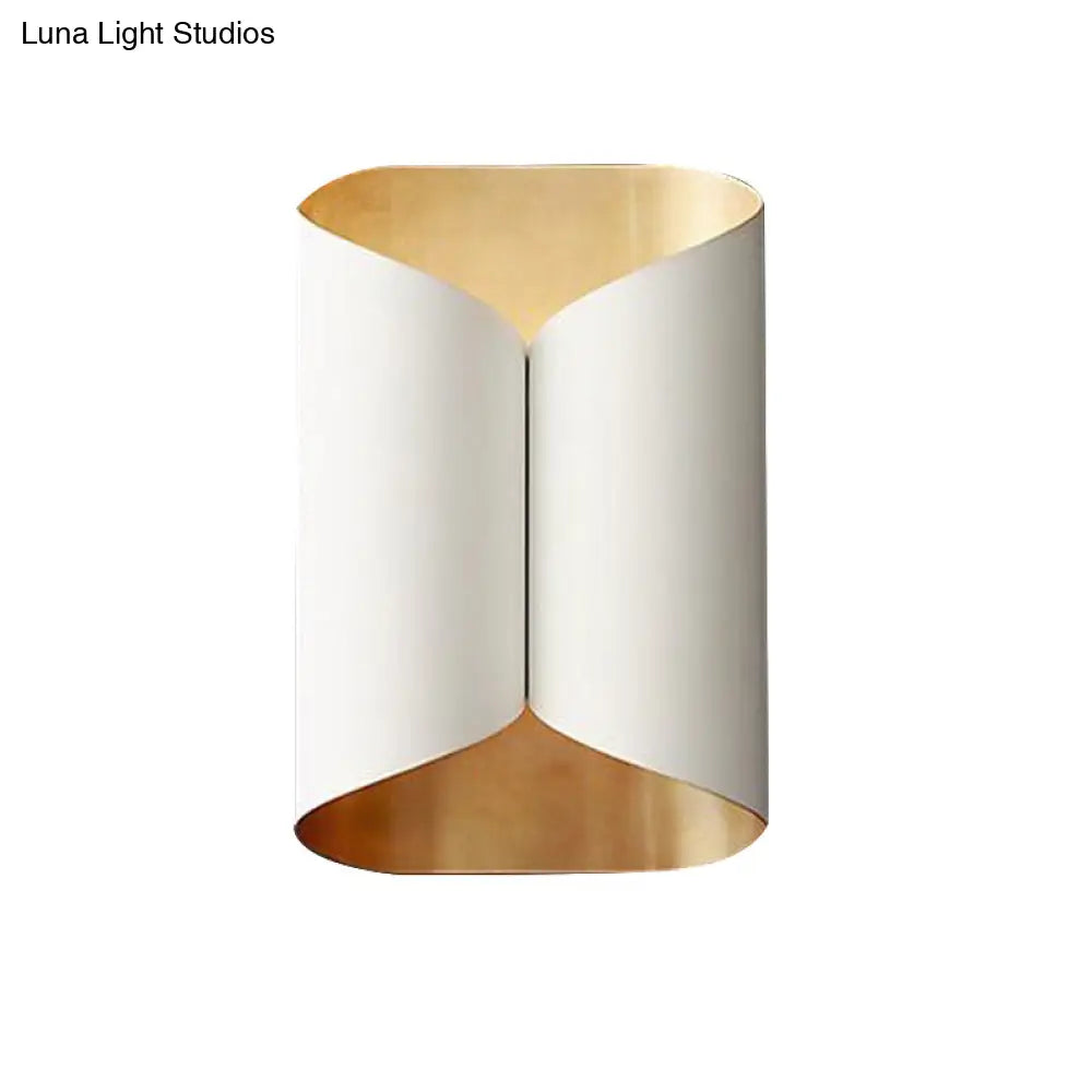 DecorBites™ Postmodern Roll Shape Metal Wall Lamp Sconce - 2-Bulb Wall Mount Light for Stairs