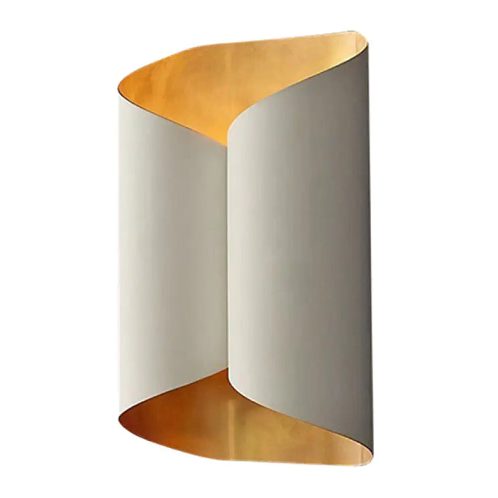 DecorBites™ Postmodern Roll Shape Metal Wall Lamp Sconce - 2-Bulb Wall Mount Light for Stairs