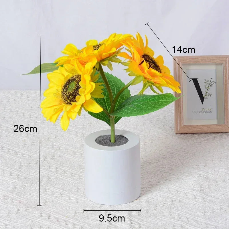 DecorBites™ Rechargeable Sunflower LED Night Light for Bedroom