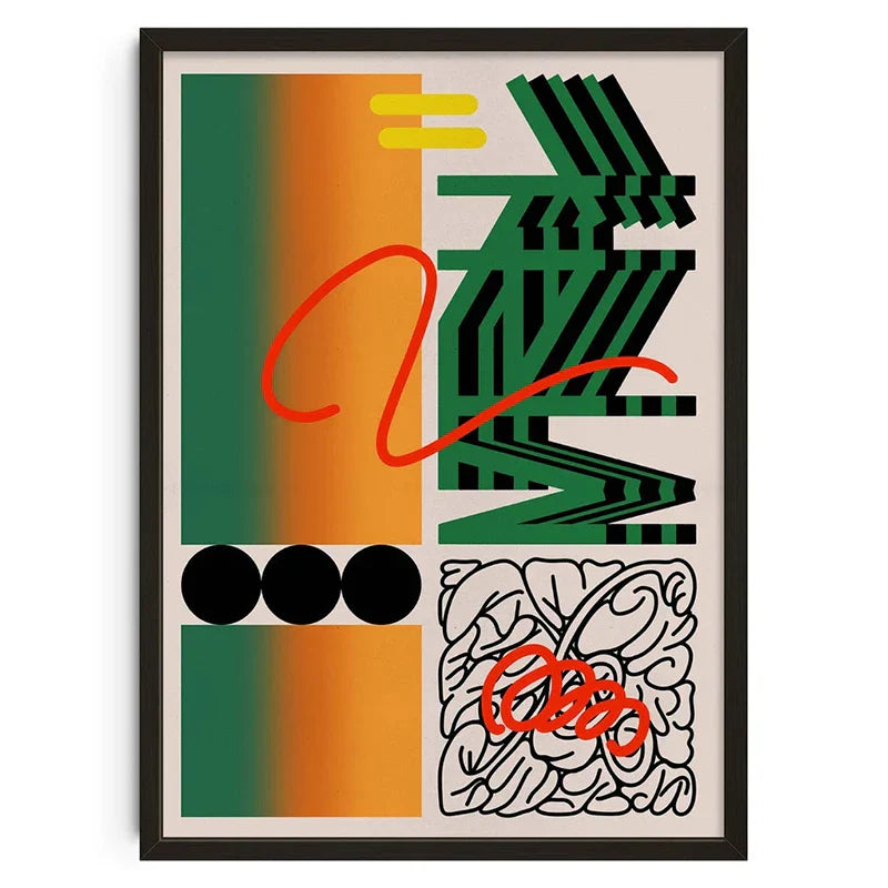DecorBites™ Retro Abstract Canvas Print for Modern Home