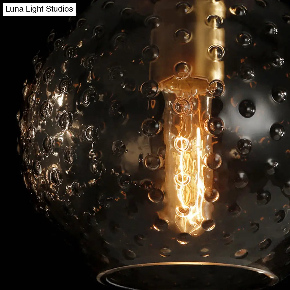 DecorBites™ Retro Glass Globe Wall Lamp: Pink/Yellow/Blue with Brass Finish