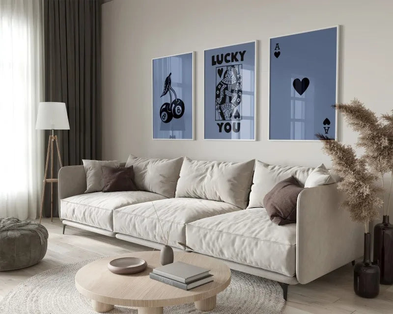DecorBites™ "Retro Queen of Hearts Canvas Wall Art Set"