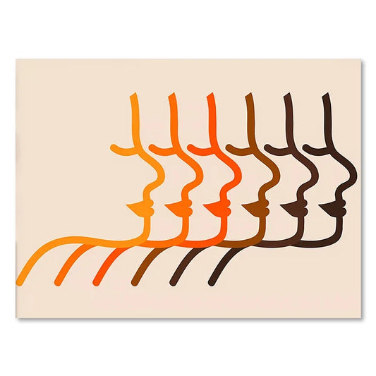 DecorBites™ Retro Stripes Art Prints for Living Room
