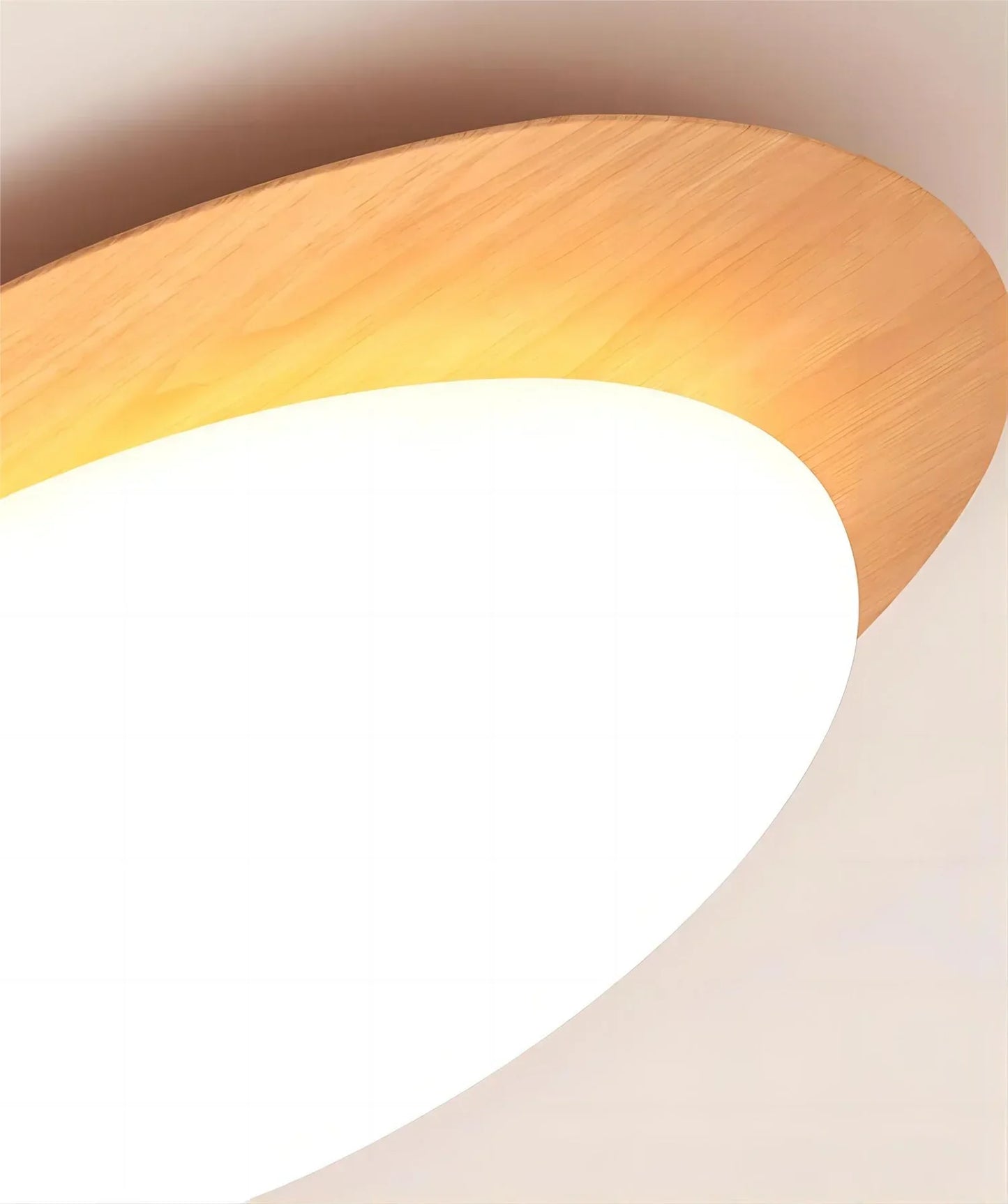DecorBites™ Retro-Style Walnut Acrylic Ceiling Light