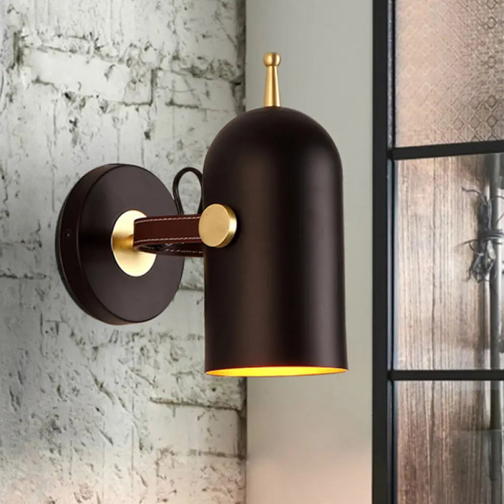 DecorBites™ Rotatable Modern Black Wall Lamp for Office Corridor - Cup Shade, Metallic Finish