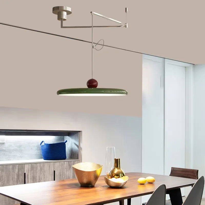 DecorBites™ Rotatable Nordic LED Pendant Light - Cream Iron Chandelier