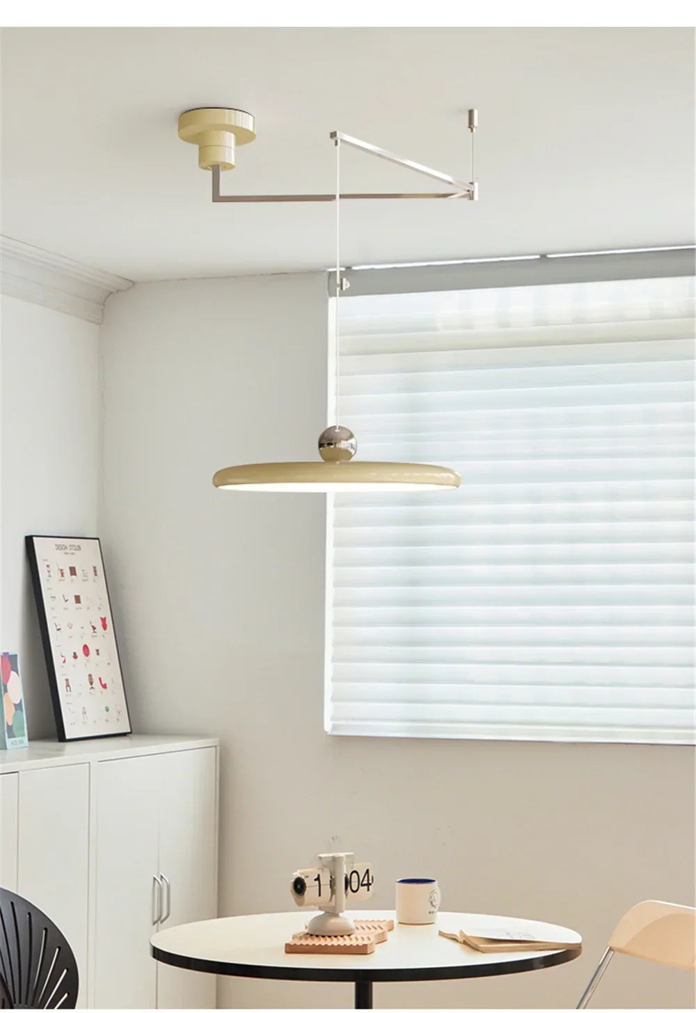 DecorBites™ Rotatable Nordic LED Pendant Light - Cream Iron Chandelier