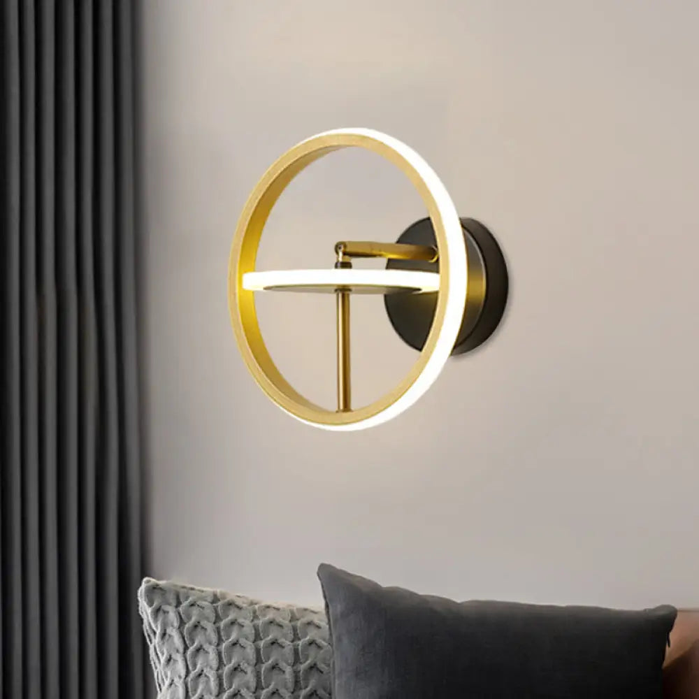 DecorBites™ Rotatable Wall Light Kit: Modern Aluminum Gold LED Sconce Fixture in Warm/White Light