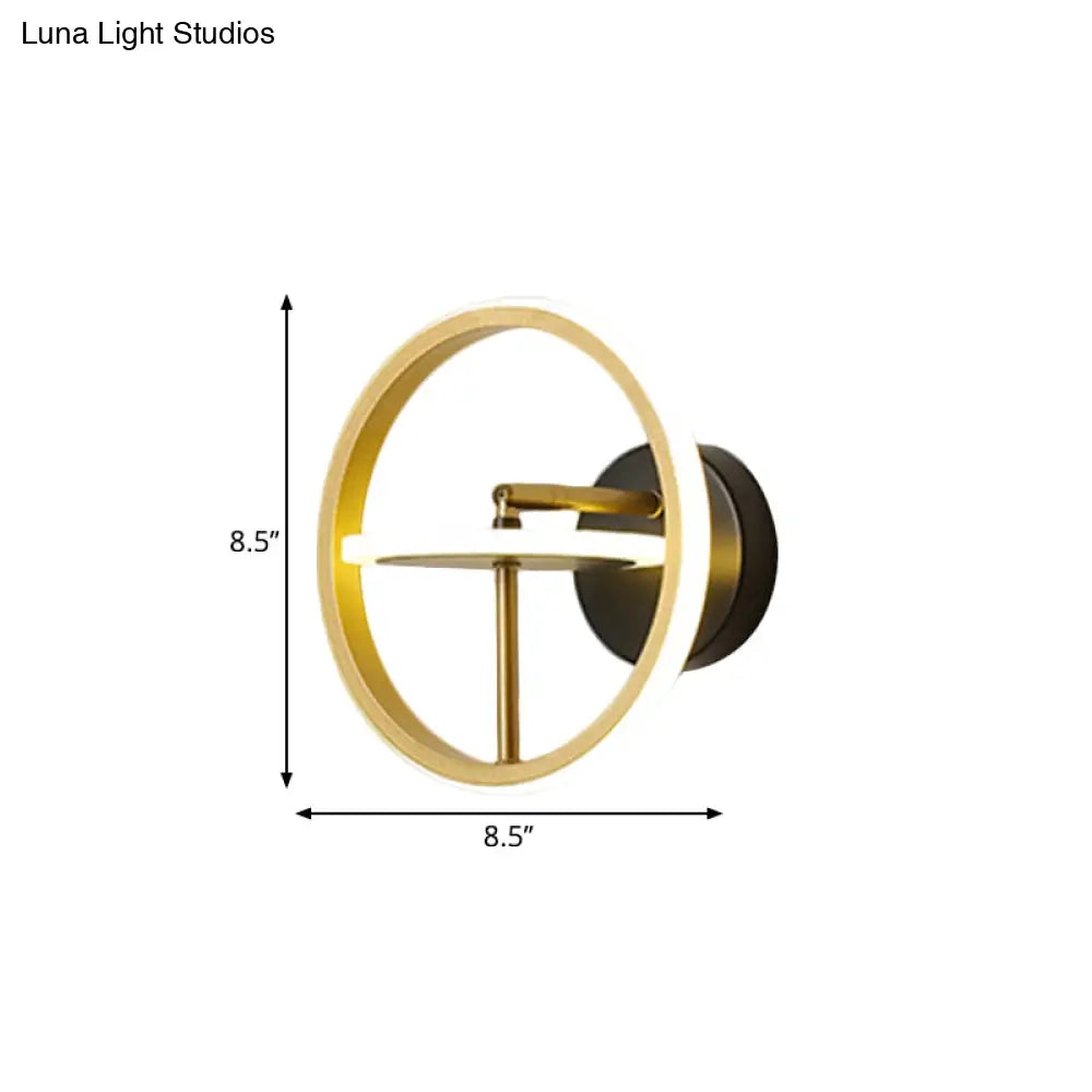 DecorBites™ Rotatable Wall Light Kit: Modern Aluminum Gold LED Sconce Fixture in Warm/White Light