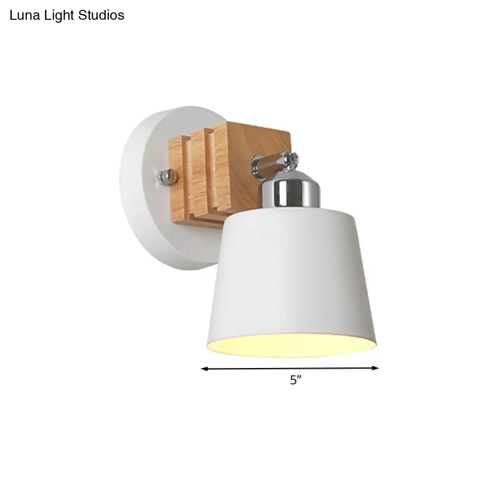 DecorBites™ Rotatable Wall Light Nordic Style Wall Lamp, 1 Head, White Finish - Bedside or Bathroom
