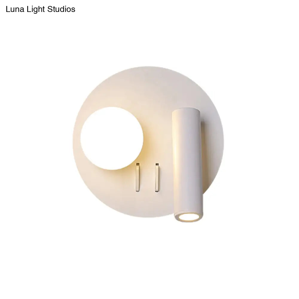DecorBites™ Round Wall Sconce with Warm/White LED Downlight in Simplicity Acrylic