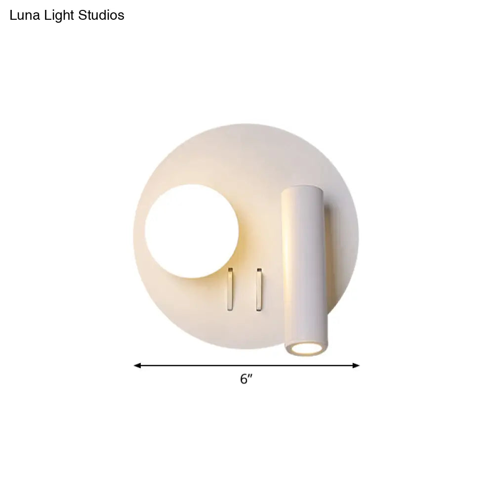 DecorBites™ Round Wall Sconce with Warm/White LED Downlight in Simplicity Acrylic