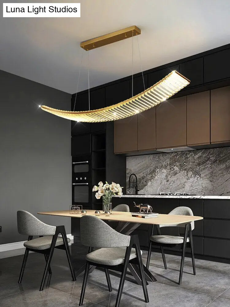DecorBites™ Shopia - Luxury Arch Crystal Suspension Chandelier - Modern Lighting Design