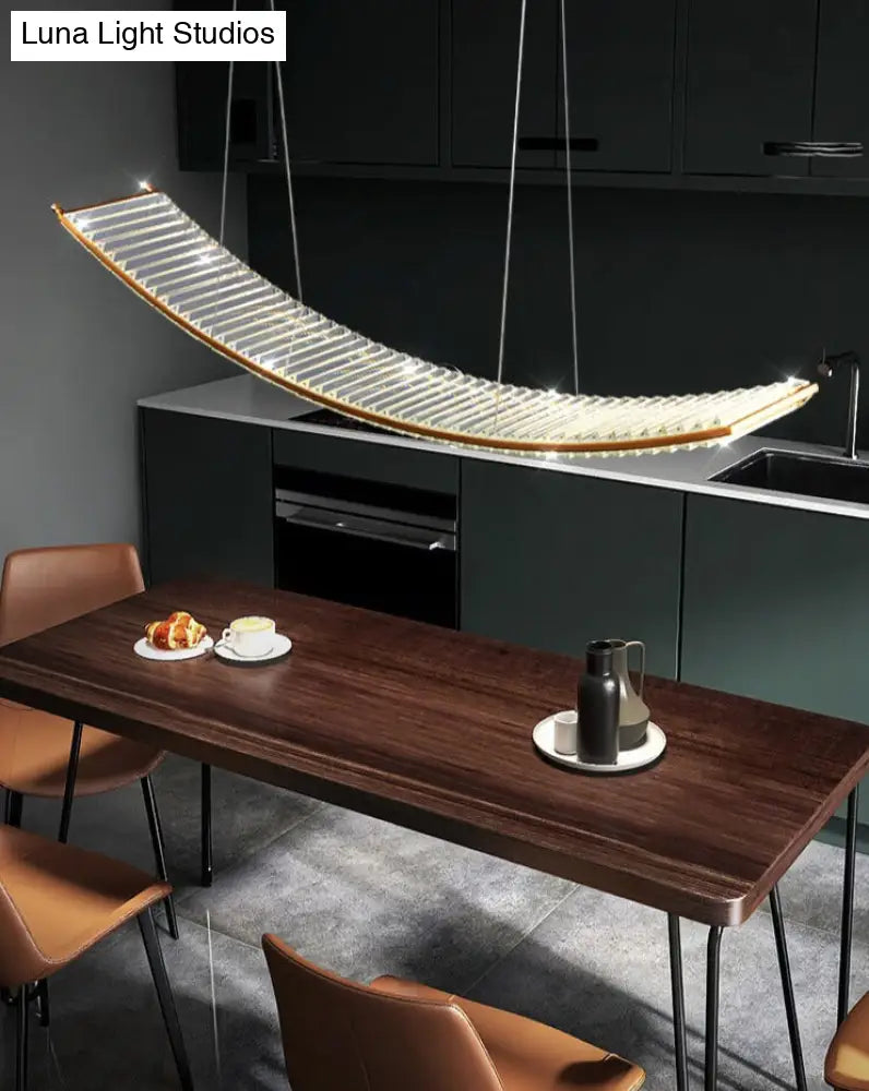 DecorBites™ Shopia - Luxury Arch Crystal Suspension Chandelier - Modern Lighting Design
