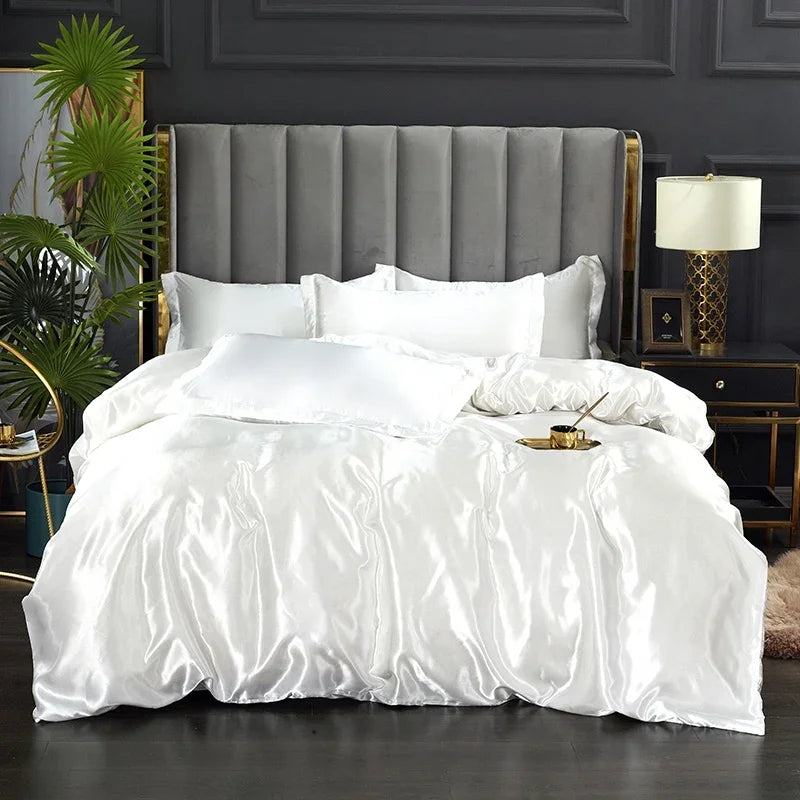 DecorBites™ Silk Bedding Set: Luxury Satin Sheets
