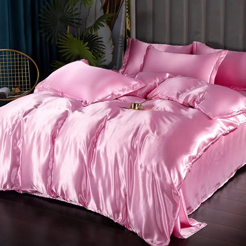 DecorBites™ Silk Bedding Set: Luxury Satin Sheets