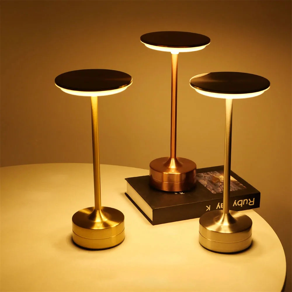 DecorBites™ Simple charging LED Desk Lamp restaurant bar desk lamp dimming atmosphere retro portable charging touch USB desk lamp
