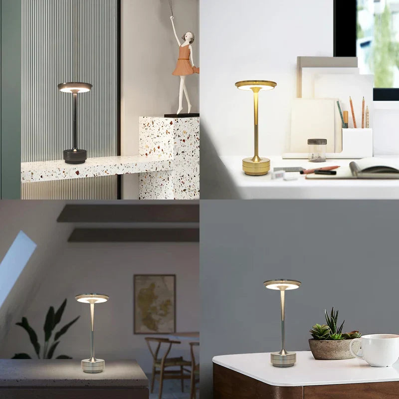 DecorBites™ Simple charging LED Desk Lamp restaurant bar desk lamp dimming atmosphere retro portable charging touch USB desk lamp