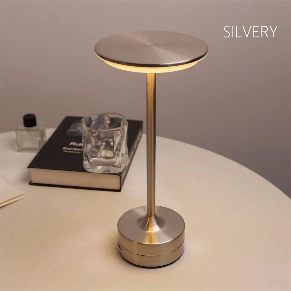 DecorBites™ Simple charging LED Desk Lamp restaurant bar desk lamp dimming atmosphere retro portable charging touch USB desk lamp