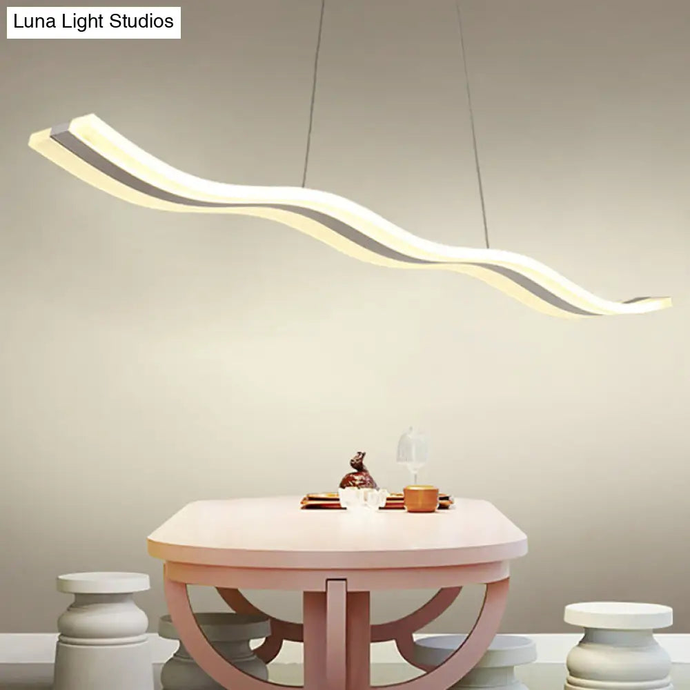 DecorBites™ Sleek Acrylic LED Pendant Light Fixture - Island Lighting for Chic Dining Ambiance