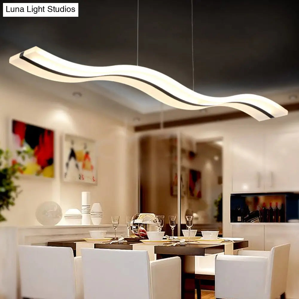 DecorBites™ Sleek Acrylic LED Pendant Light Fixture - Island Lighting for Chic Dining Ambiance