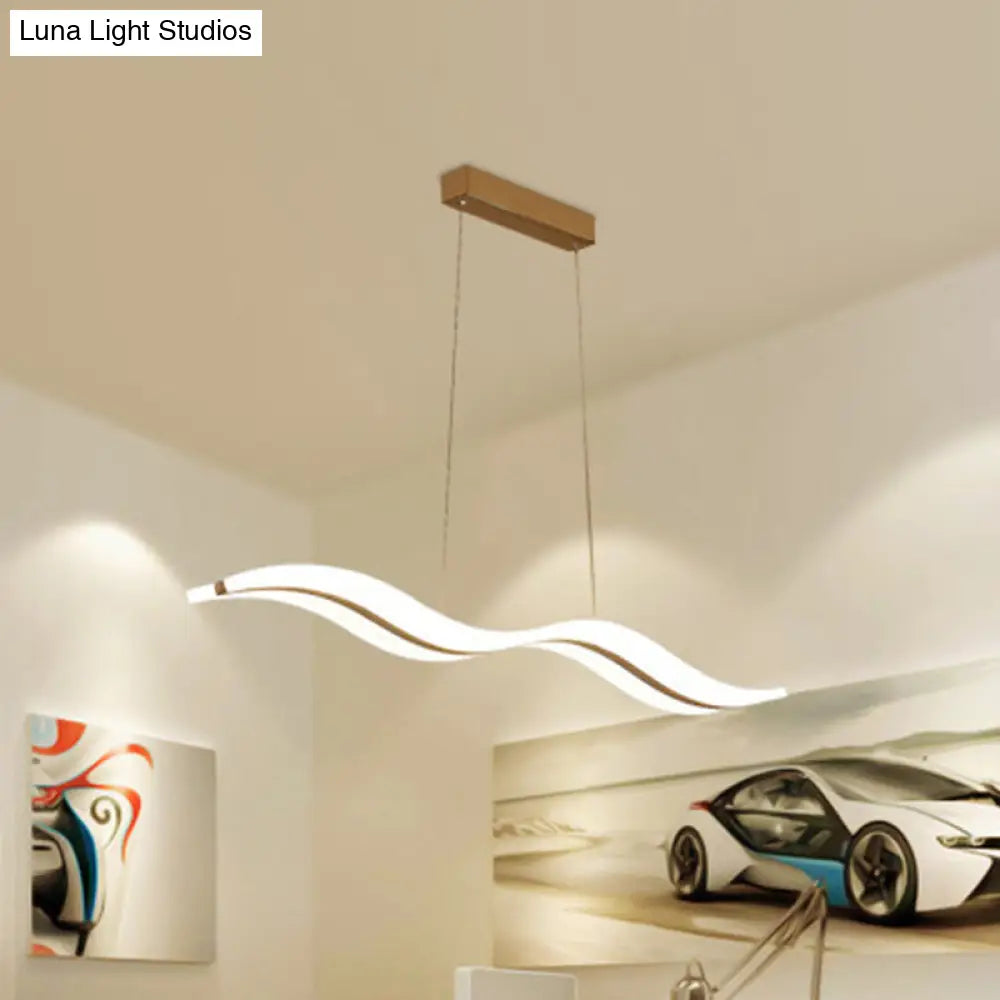 DecorBites™ Sleek Acrylic LED Pendant Light Fixture - Island Lighting for Chic Dining Ambiance