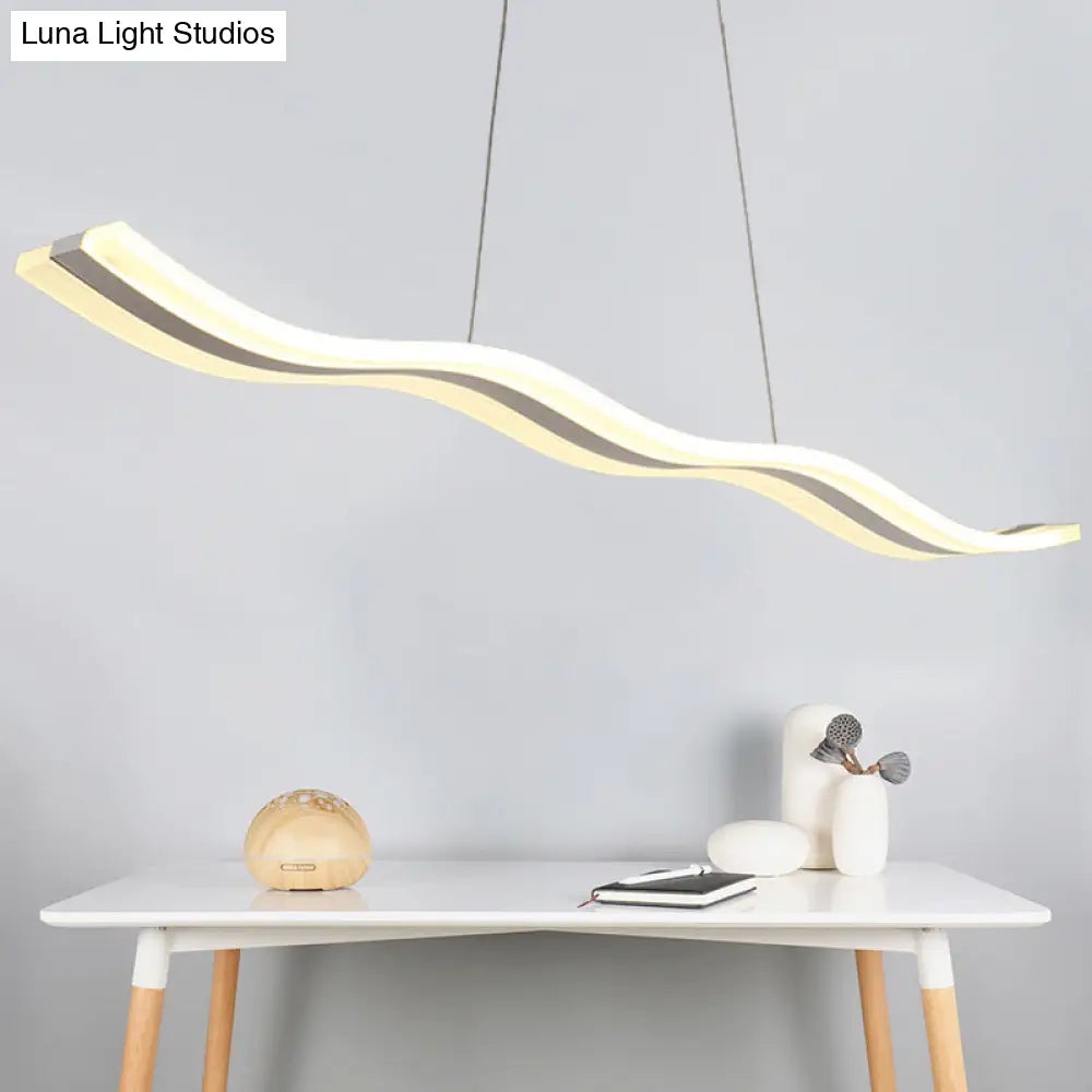 DecorBites™ Sleek Acrylic LED Pendant Light Fixture - Island Lighting for Chic Dining Ambiance