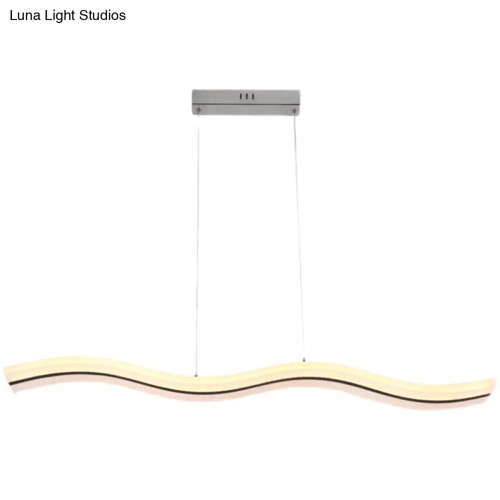 DecorBites™ Sleek Acrylic LED Pendant Light Fixture - Island Lighting for Chic Dining Ambiance