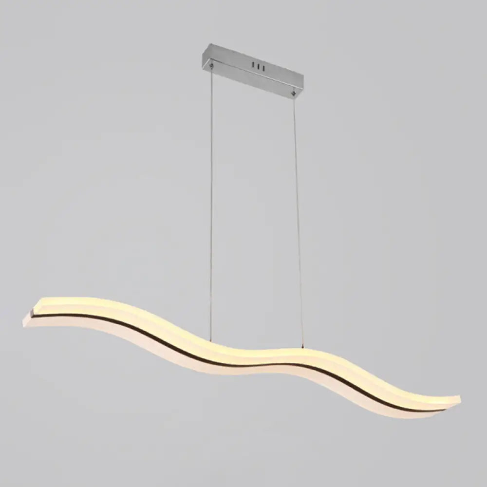 DecorBites™ Sleek Acrylic LED Pendant Light Fixture - Island Lighting for Chic Dining Ambiance