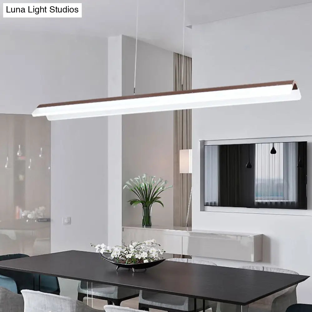 DecorBites™ Sleek Coffee LED Pendant Light Fixture for Dining Room - Bend Aluminum Island Lamp