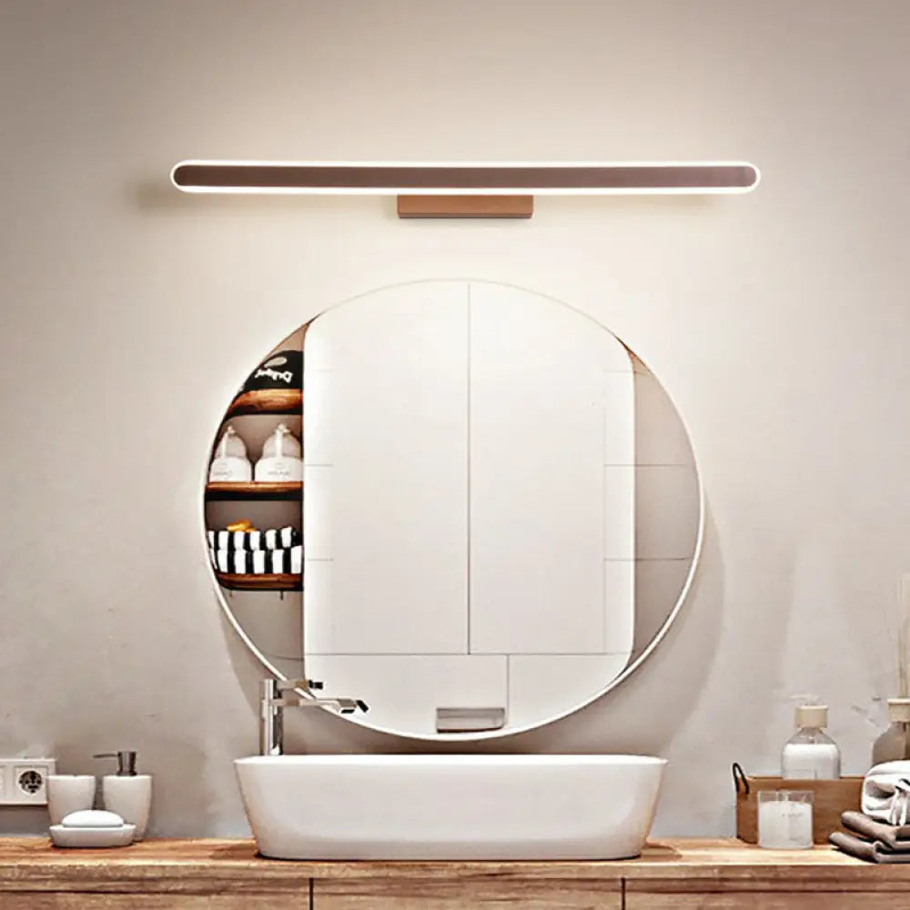 DecorBites™ Sleek Coffee Linear LED Vanity Sconce for Minimalist Bathrooms