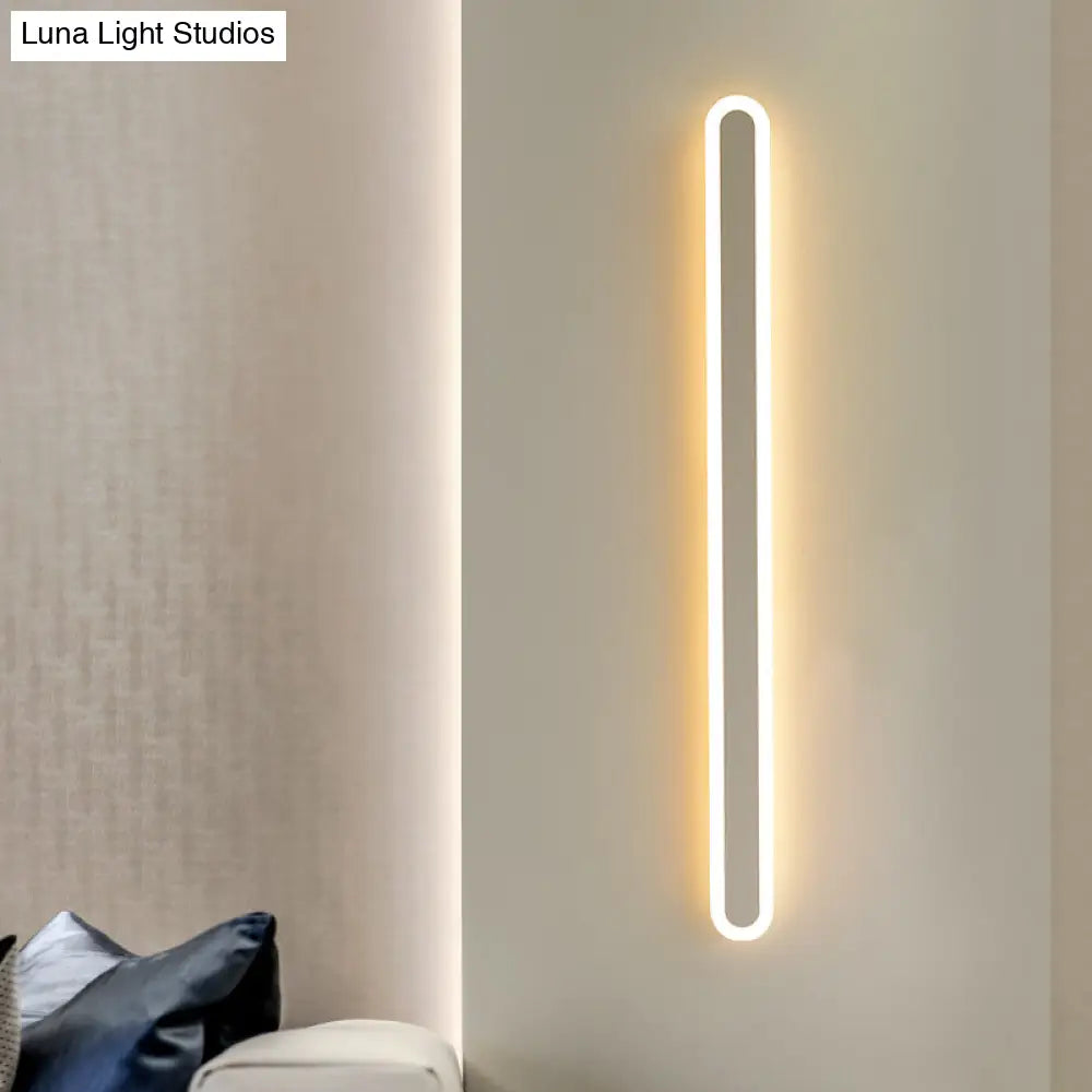 DecorBites™ Sleek Elliptical Acrylic Wall Sconce with LED Lighting for Aisle