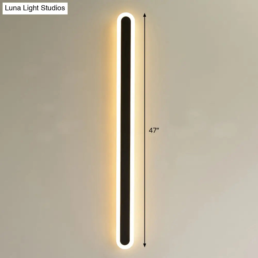 DecorBites™ Sleek Elliptical Acrylic Wall Sconce with LED Lighting for Aisle