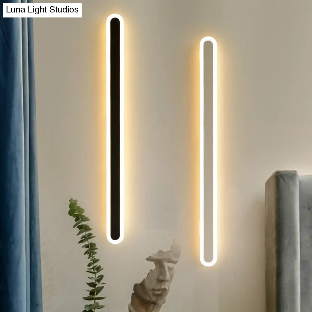 DecorBites™ Sleek Elliptical Acrylic Wall Sconce with LED Lighting for Aisle
