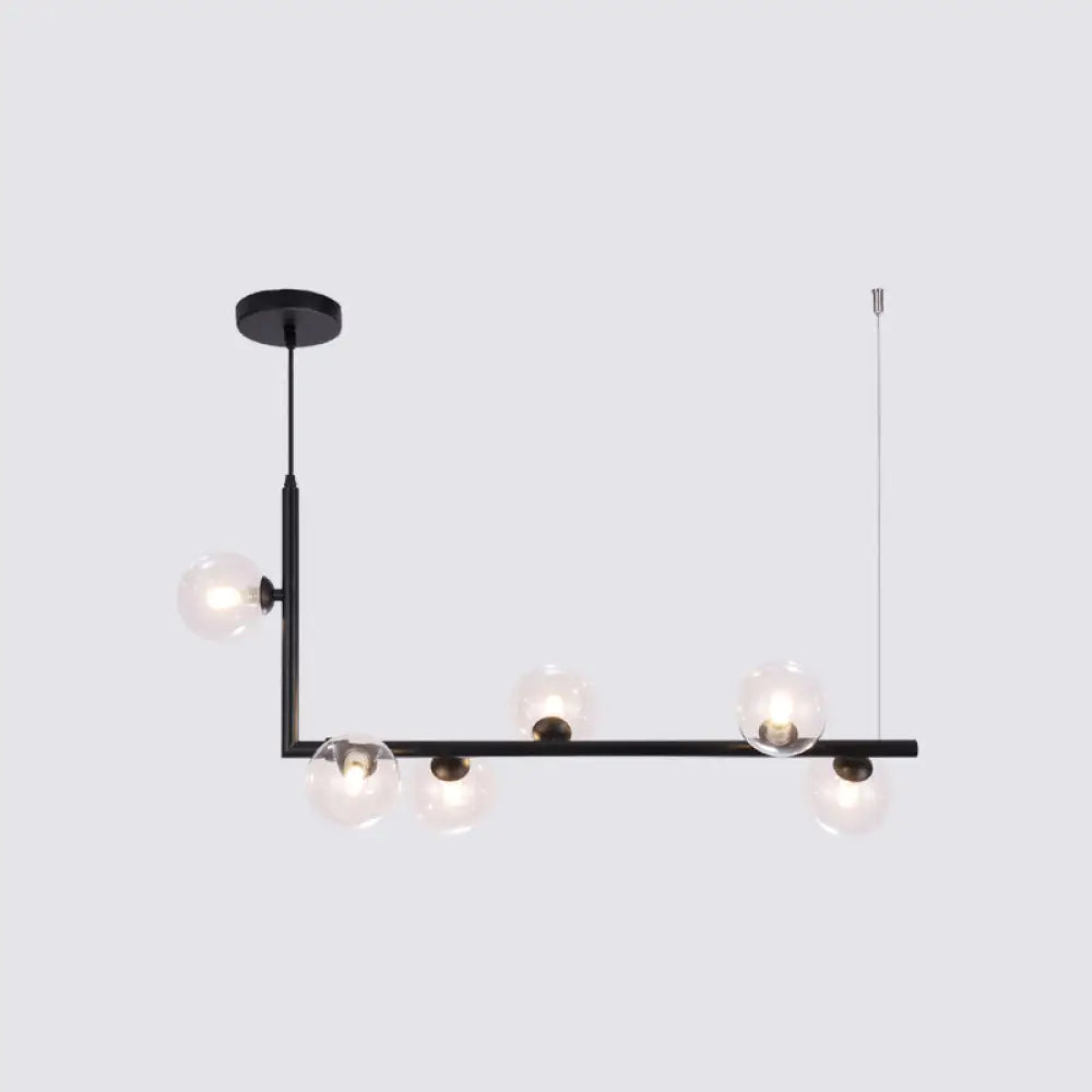 DecorBites™ Sleek Glass Pendant Light for Dining Room with Hanging Island Design