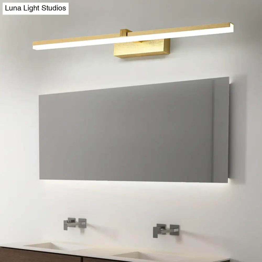 DecorBites™ Sleek Gold Vanity Light Fixture – Modern Metal LED Bath Lighting for Bathroom