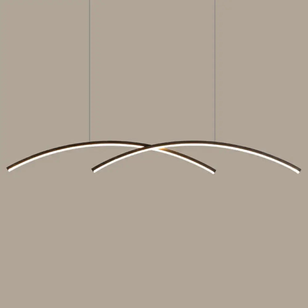 DecorBites™ Sleek LED Island Light Fixture for Dining Room - Metal Line Art Hanging Light