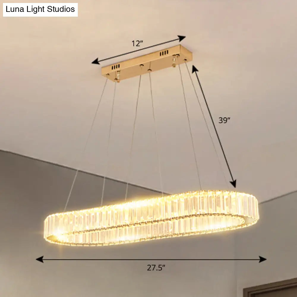 DecorBites™ Sleek LED Suspension Lamp with Optical K9 Crystal - Perfect for Restaurants and Islands