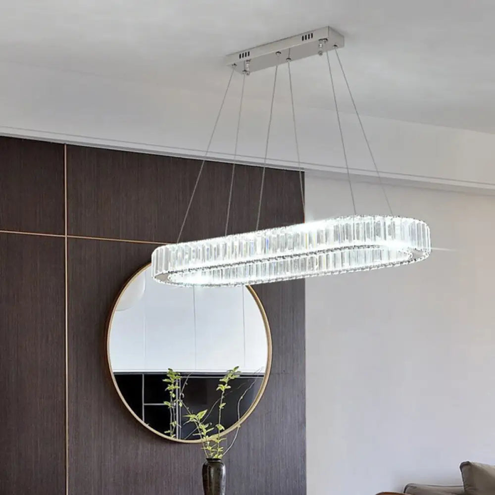 DecorBites™ Sleek LED Suspension Lamp with Optical K9 Crystal - Perfect for Restaurants and Islands