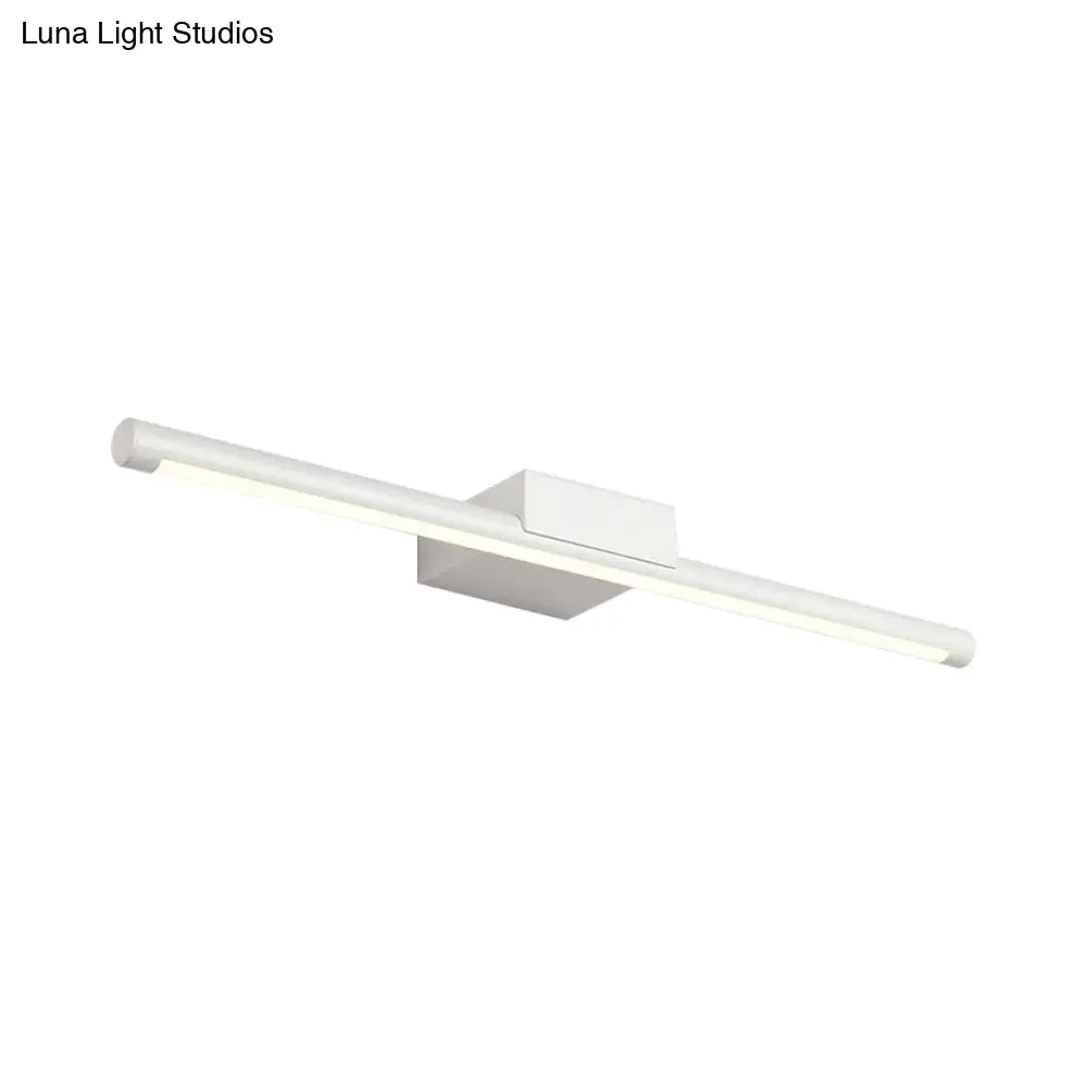 DecorBites™ Sleek LED Vanity Lamp with White Acrylic Shade - Warm/White Light, 16"/19.5" Wide