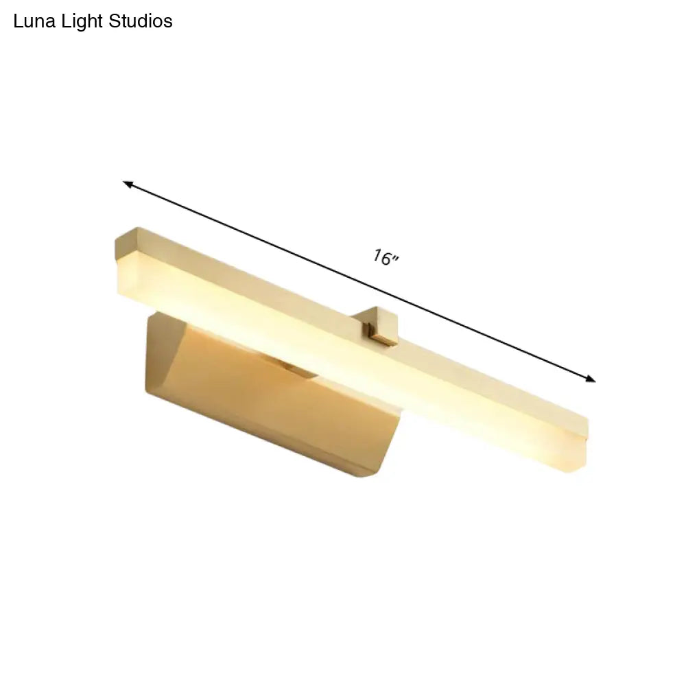 DecorBites™ Sleek LED Vanity Lighting with Yellow Acrylic Shade - Wall Mounted Bathroom Lamp, 9.5"/16" W