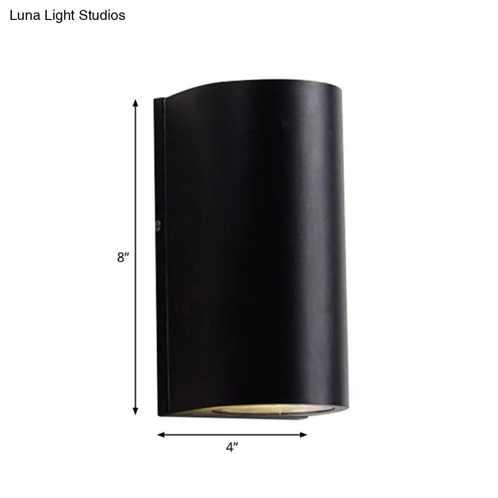 DecorBites™ Sleek Metal LED Flush Mount Wall Sconce for Porch - Rectangle, Cylinder, Triangle Shapes - Simplicity design - 1/2-Light - Black Finish
