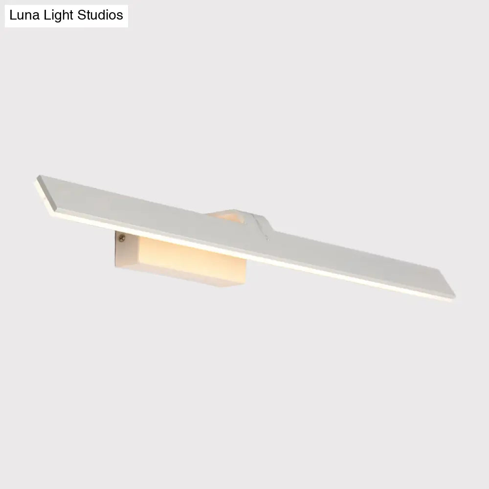 DecorBites™ Sleek Metal LED Vanity Lighting Fixture - Rectangle Toilet Wall Light Sconce in White