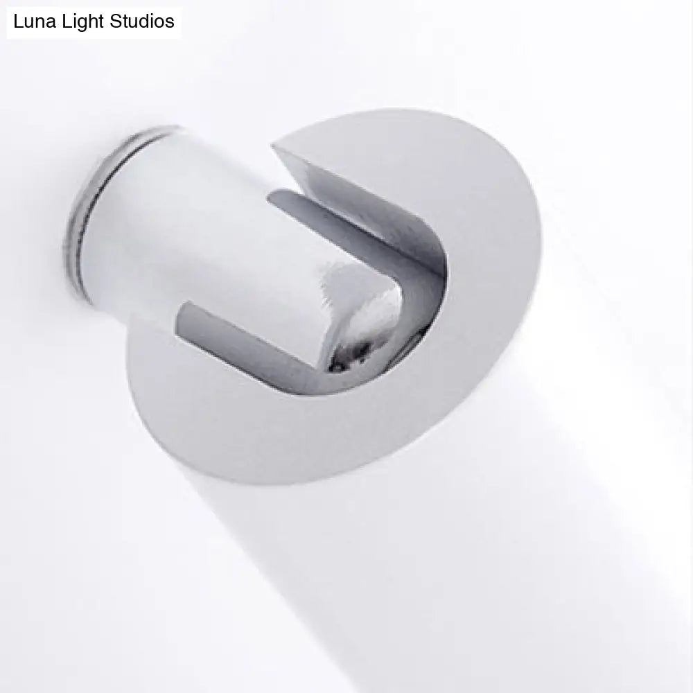 DecorBites™ Sleek Metallic LED Tube Wall Sconce with Round Backplate for Living Room - Black/White, Warm/White Light