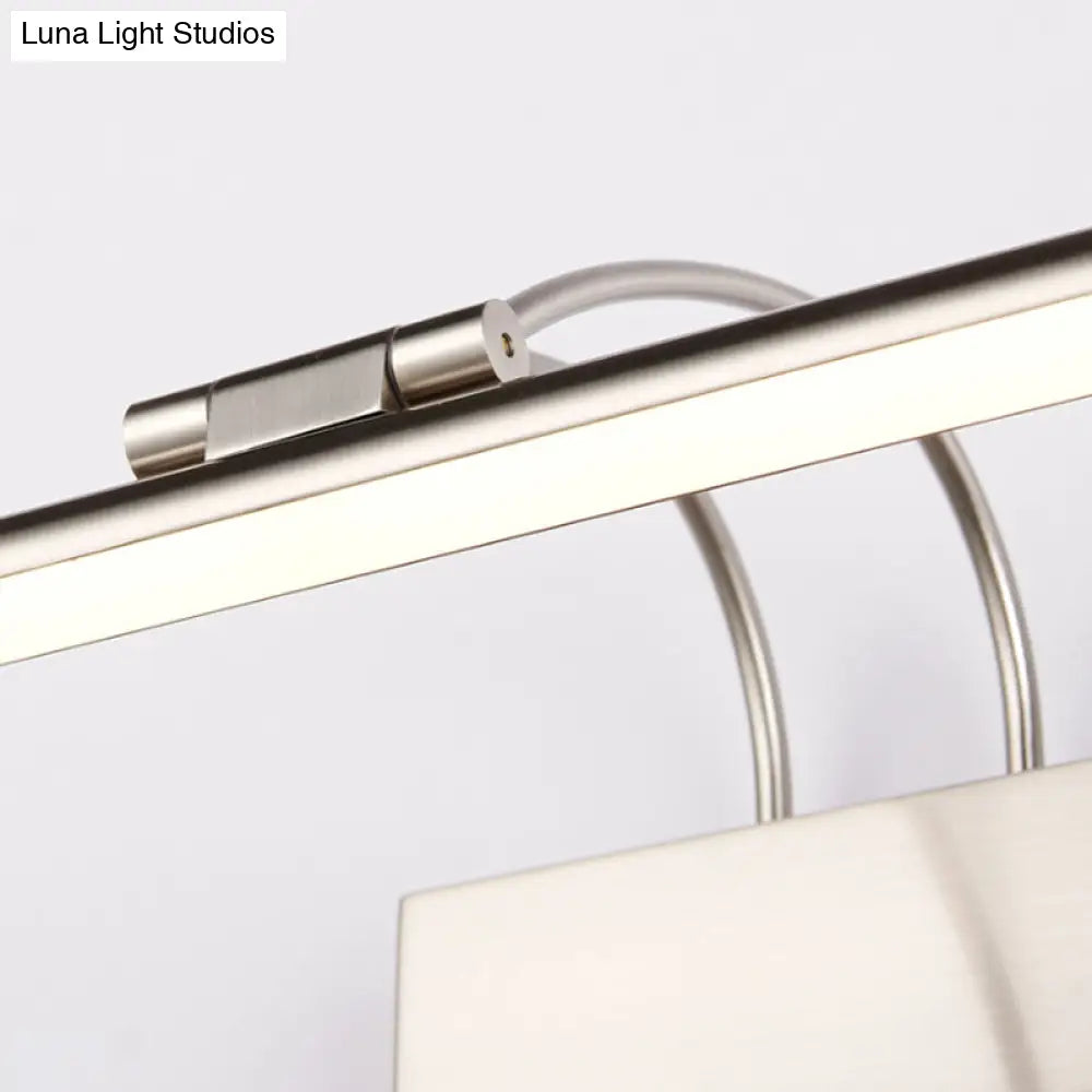 DecorBites™ Sleek Tube Vanity Wall Light - Metal, LED Bathroom Sconce in Nickel/Brushed Brass - 18"/21.5" Width - Warm/White Lighting
