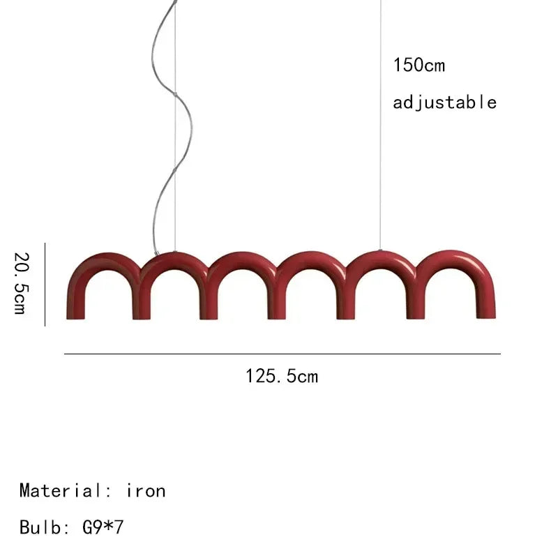 DecorBites™ Sleek U-Shaped Chandelier for Bedroom and Kitchen