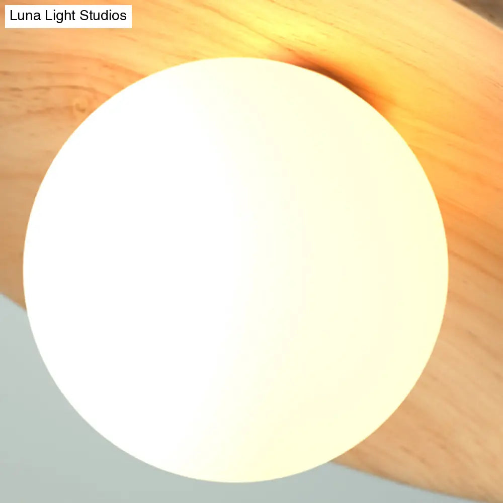DecorBites™ Sleek Wooden Ceiling Light - Mini Semi Flush Mount Hallway Lamp